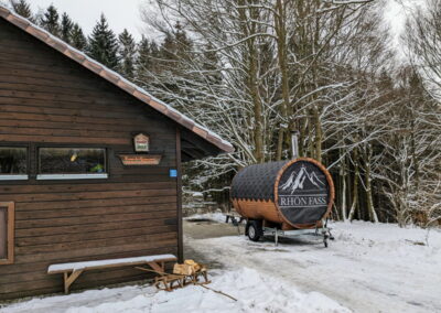 Saunafass Schnee - Rhön Fass